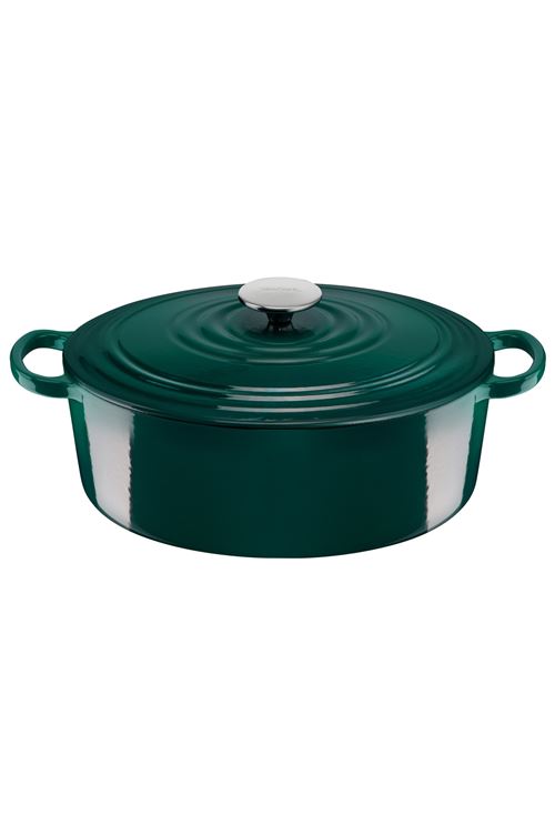 ANCIENNE COCOTTE COQUELLE en fonte noir de Cousances les forges- 20 cm