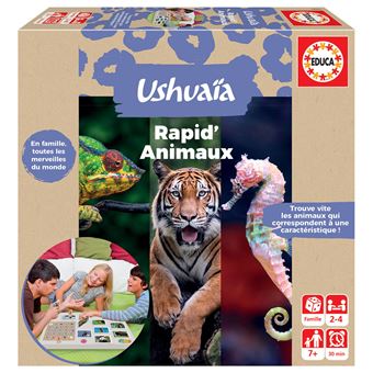 Jeu de cartes Educa Ushuaïa Rapid'Animaux