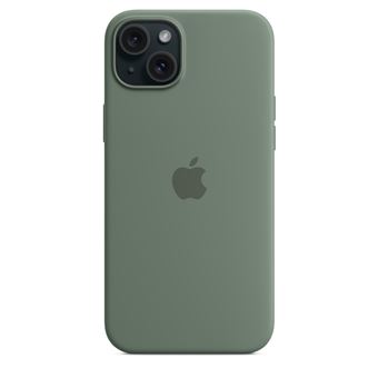 Coque en silicone avec MagSafe pour iPhone 15 Plus Cyprès