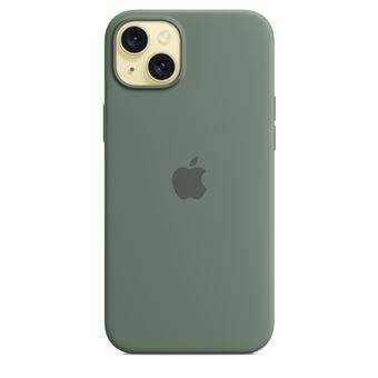 Coque en silicone avec MagSafe pour iPhone 15 Plus Cyprès