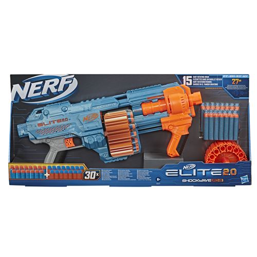 Nerf Elite 2.0 Shockwave RD 15 avec 30 fléchettes Nerf