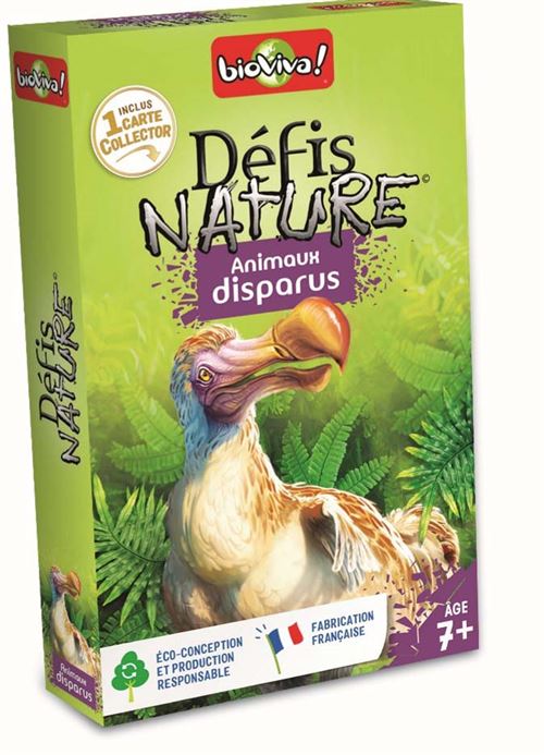 Jeu De Cartes Bioviva Défis Nature Animaux Disparus