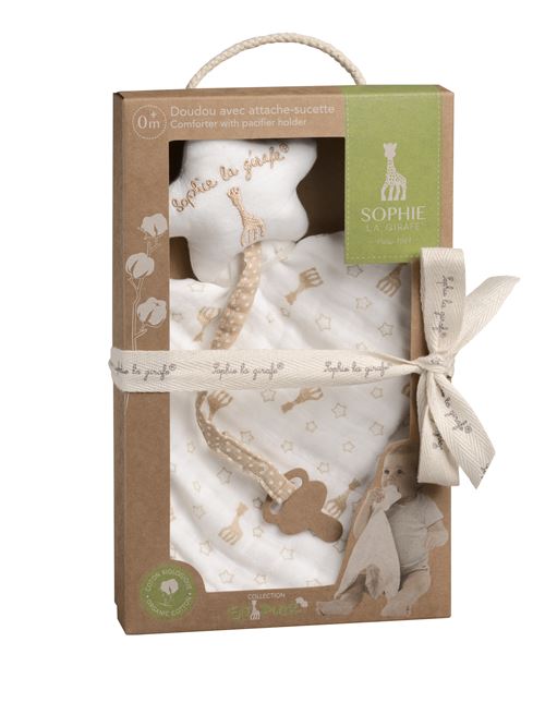 Doudou avec attache-sucette Sophie La Girafe