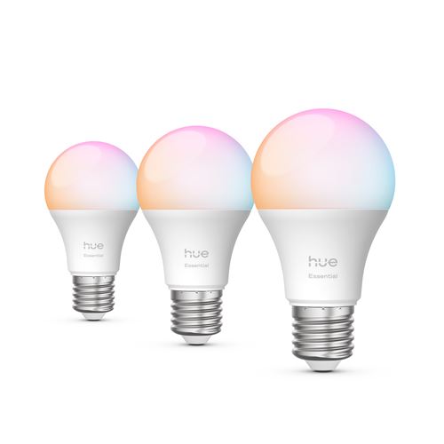 Pack de 3 Ampoules Connectées Philips Hue E WCA 806 A60 E27 3P EU – Blanc et Couleur - vue 2