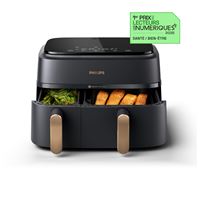 Friteuse sans huile Philips Série 3000 Double Panier NA352/00 Noir