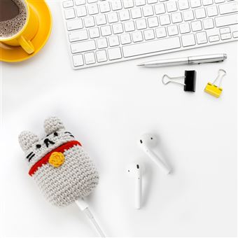 Coque pour Airpods 1 et 2 Funny airpods avec crochet en forme de chat