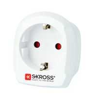 Adaptateur pour prise d'alimentation Skross Europe vers UK Blanc
