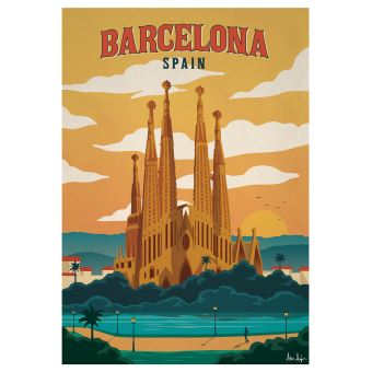 Affiche Sergeant Paper Barcelona 30x42 cm Edition limitée signée