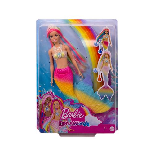 Poupée Barbie Sirène magique Arc-en-ciel