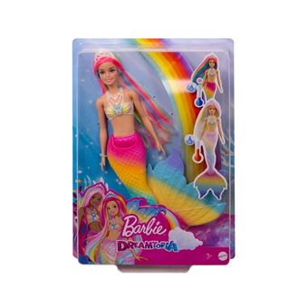 Poupee Barbie Dreamtopia Sirene magique arc en ciel Poupee Achat prix fnac