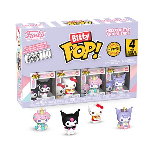 Funko Pack De 4 Figurines Bitty Pop Hello Kitty And Friends Kuromi