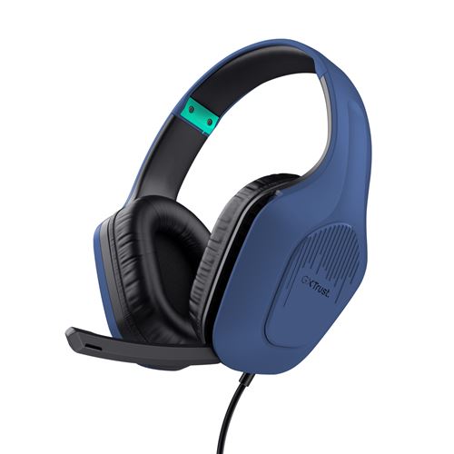Casque gaming pour console filaire Trust Multiplateforme Zirox Bleu