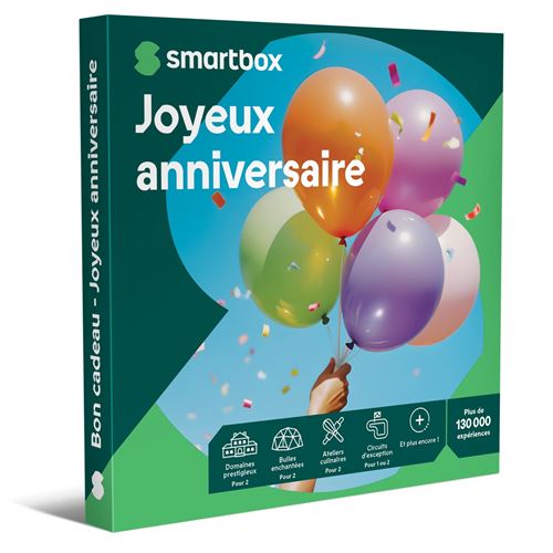 Coffret cadeau SmartBox Bon cadeau Joyeux Anniversaire