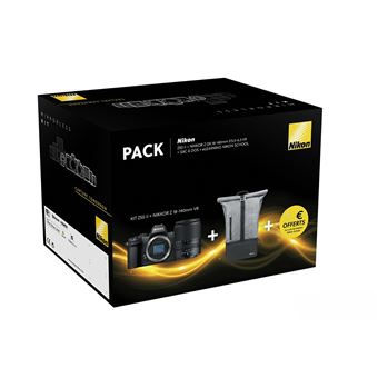 Pack Exclusif Fnac Appareil photo hybride Nikon Z50 II Noir + Nikkor Z DX 18-140 mm f/3.5-6.3 VR + sac à dos + 2H cours à distance Nikon School - 1