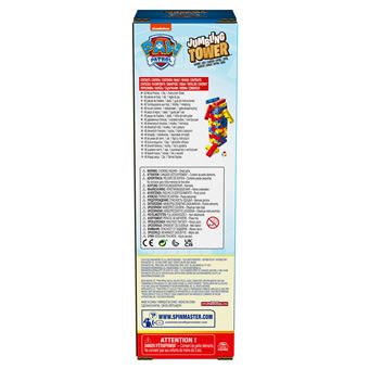 Jeu d'adresse Paw Patrol Tour Jenga Pat’Patrouille