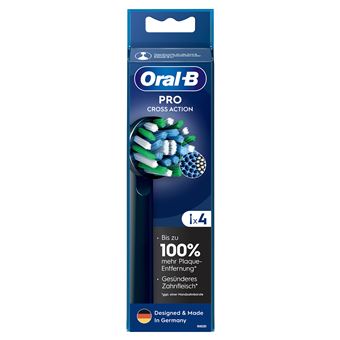 Pack de 4 brosses à dents électriques Oral B Cross-Action Noir