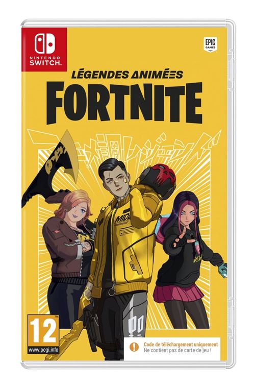 Pochette avant du jeu Code in a Box Fortnite Légendes Animées Nintendo Switch
