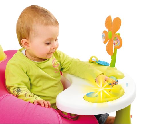 Smoby - Cotoons Cosy Seat Rose - Siège Gonflable + Tablette d
