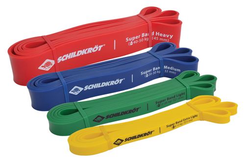 Schildkrot Fitness Multicolore Set De 4 Bandes De Résistance Élastiques Super Band