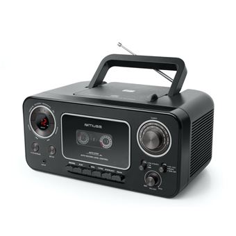 Radio Lecteur CD Muse M-182 RDC Noir avec enregistreur de cassette - 1
