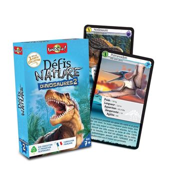 Jeu de cartes Bioviva Défis Nature Dinosaures 2 version 2022