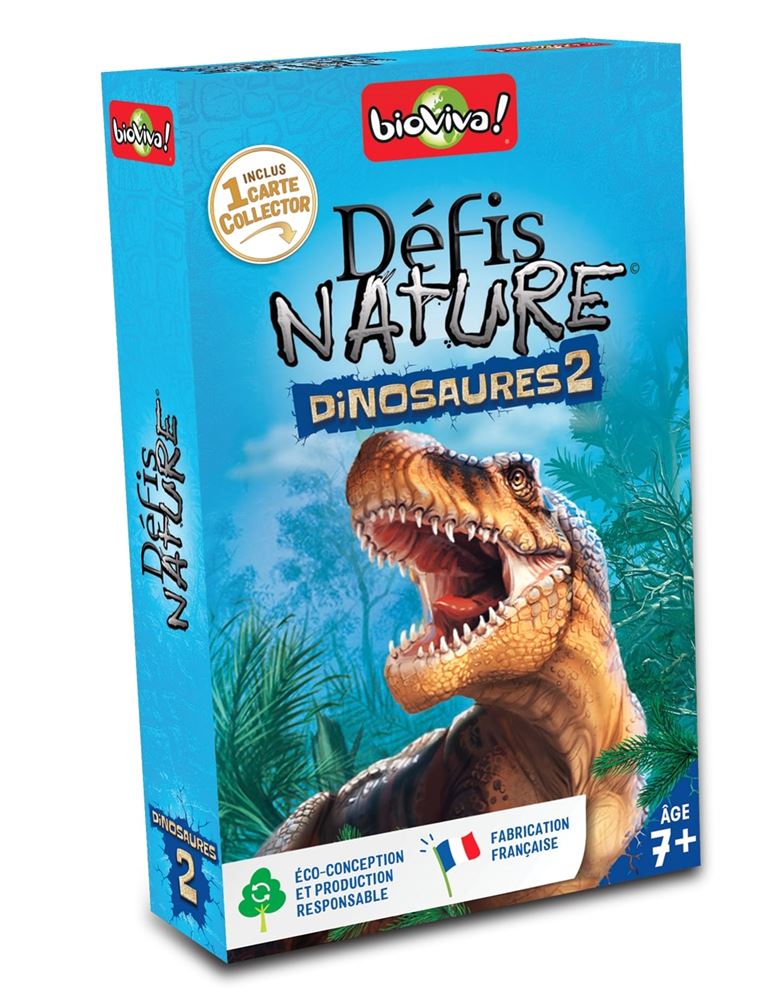 Cartes Défis Nature: Dinosaures 1 Bleu - Connaissance - JEUX, JOUETS -   - Livres + cadeaux + jeux