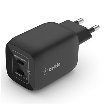 Adaptateur secteur Belkin Boost Charge Pro WCH013vfBK GaN avec PPS 65 Watt Noir