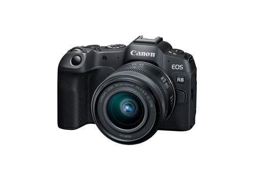 Appareil photo hybride Canon EOS R8 + RF 24-50mm f/4.5-6.3 IS STM noir État correct - Canon reconditionné disponible sur Fnac
