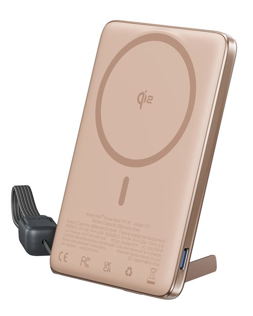 PB MagPro Slim 5k mAh Magnet+USB C Desert - vue 1