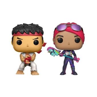 Figurines Funko Pop Games Street Fighter Fortnite Ryu and Brite Bomber