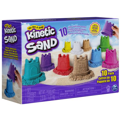 Pâte à modeler pour enfant Kinetic Sand Coffret Recharges 10 couleurs