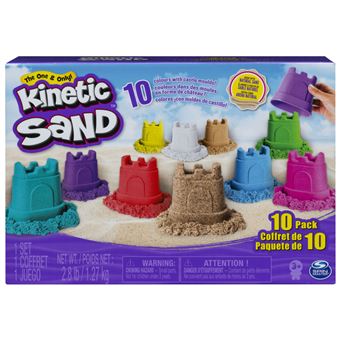 Pâte à modeler pour enfant Kinetic Sand Coffret Recharges 10 couleurs