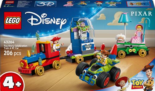 LEGO® Disney Pixar 43264 Le Train en fête et voiture RC Toy Story