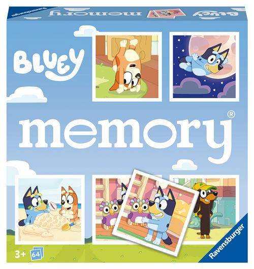 Jeu De Mémoire Ravensburger Grand Memory Bluey – 64 Cartes - vue 9