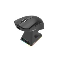 Oniverse Vanguard Kabellose Gaming-Maus Schwarz + Dock + LED-Bildschirm