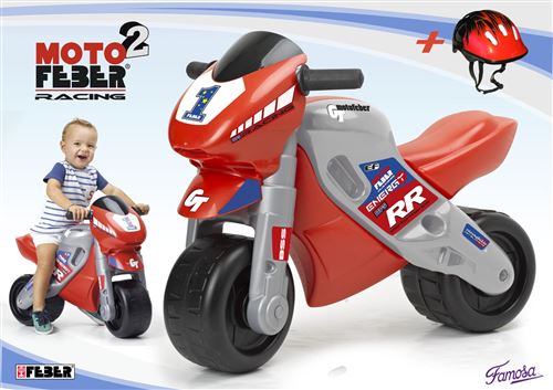Porteur Draisienne MotoFeber 2 Racing avec casque - FEBER