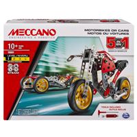 Meccano Design 1 Modèle Moto Motocross - Complet à L'Intérieur, Boîte Abîmée