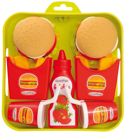 Ecoiffier Jeu D'imitation Plateau Hamburger 19,5 Cm