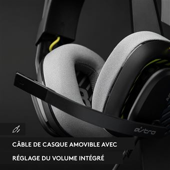 Casque gaming filaire Astro A10 2e génération pour Playstation et PC Noir