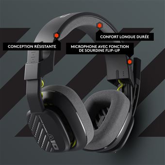 Casque gaming filaire Astro A10 2e génération pour Playstation et PC Noir