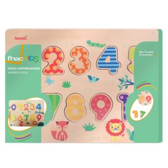 Puzzle chiffres en bois Exclusivité Fnac