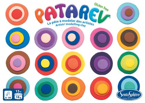 Sentosphere Multicolore Pâte À Modeler Sentosphère Patarev 15 Pots