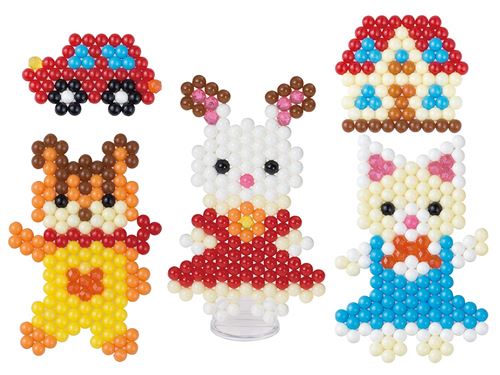 Aquabeads Sylvanian Families – Kit 600 Perles, 10 Couleurs, 4 Gabarits, Dès 4 Ans