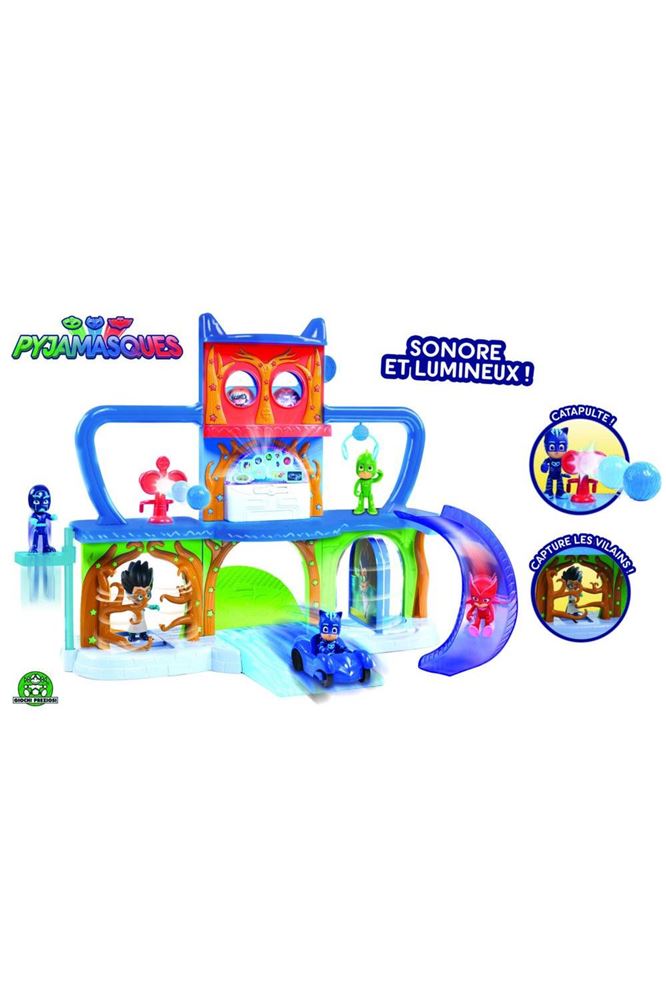 Pyjamasques - qg de luxe - quartier général - jouet préscolaire avec 2  figurines et 1 véhicule - pour enfants des 3 ans - La Poste