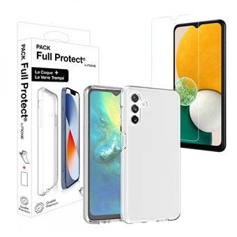 Pack coque souple + verre trempé 2,5D pour Samsung Galaxy A13 4G