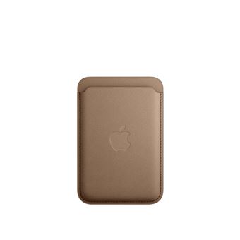 Porte-cartes en tissage fin pour iPhone avec MagSafe Taupe