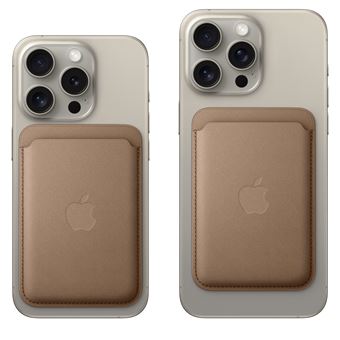 Porte-cartes en tissage fin pour iPhone avec MagSafe Taupe