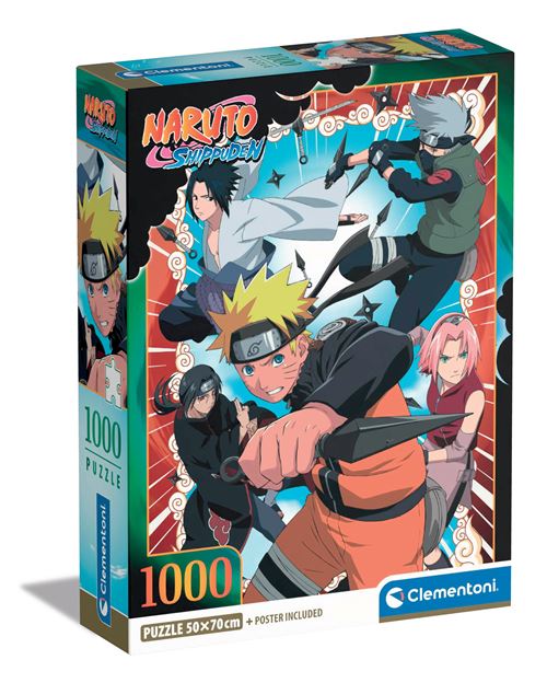 Puzzle 1000 pièces Clementoni Naruto Shippuden