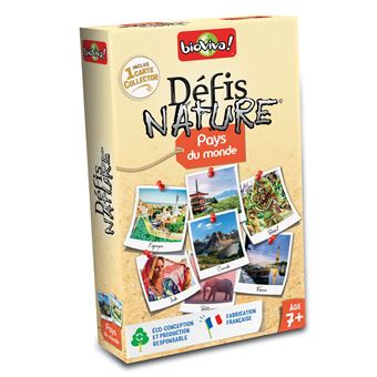 Jeu de cartes Bioviva Défis Nature Pays du monde