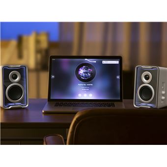 Edifier QS30 meermedia geluidsbalk m/dynamische verlichting, Bluetooth V5.4, Verbeterde bas, Geïntegreerde MIC, Meergeluidseffecten, USB aangedreven luidspreker voor Desktop/PC/Laptop/Tablets - Wit